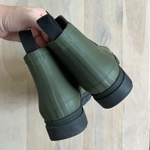 Everlane Olive Green Ankle Rain Boots - Picture 8 of 10
